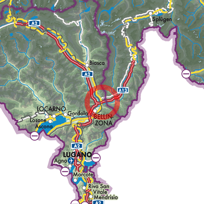 Landkarte Circolo di Arbedo-Castione
