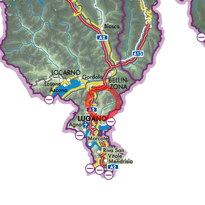 Landkarte Circolo di Capriasca
