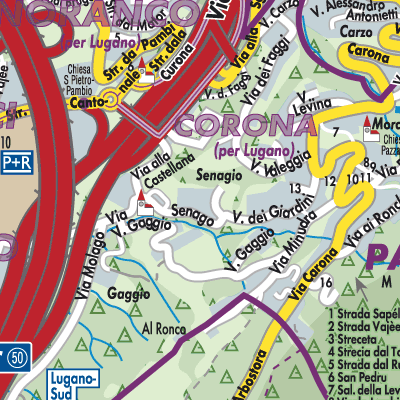Stadtplan Circolo di Lugano ovest