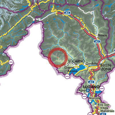 Landkarte Circolo d'Onsernone