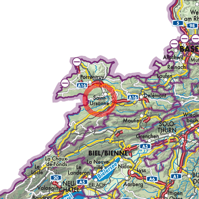 Landkarte Clos du Doubs