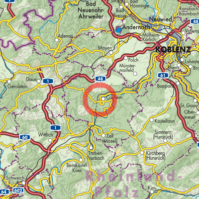 Landkarte Cochem