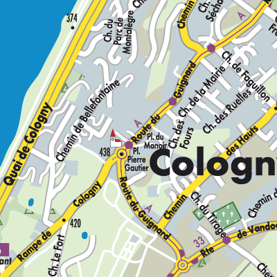Stadtplan Cologny