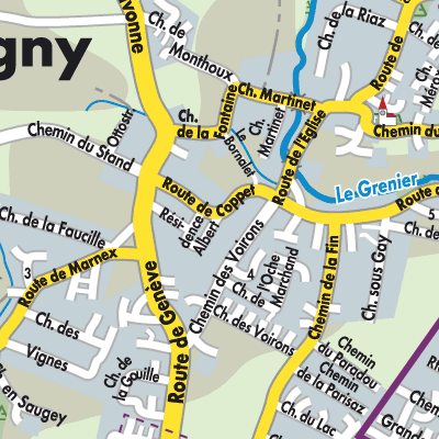 Stadtplan Commugny