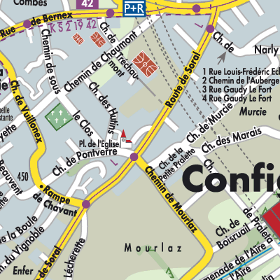 Stadtplan Confignon
