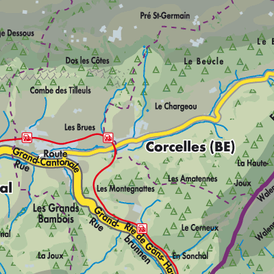 Übersichtsplan Corcelles (BE)