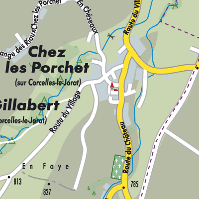 Stadtplan Corcelles-le-Jorat