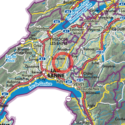 Landkarte Corcelles-le-Jorat
