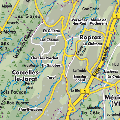 Übersichtsplan Corcelles-le-Jorat