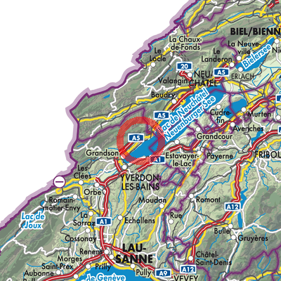 Landkarte Corcelles-près-Concise