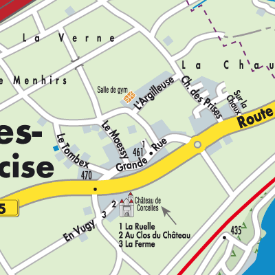 Stadtplan Corcelles-près-Concise