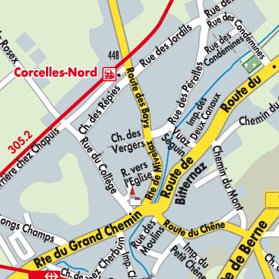 Stadtplan Corcelles-près-Payerne