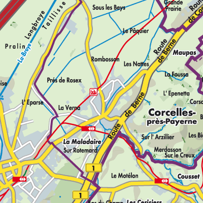 Übersichtsplan Corcelles-près-Payerne