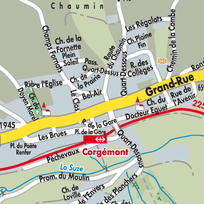 Stadtplan Corgémont