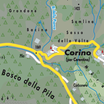 Stadtplan Corino