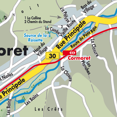 Stadtplan Cormoret