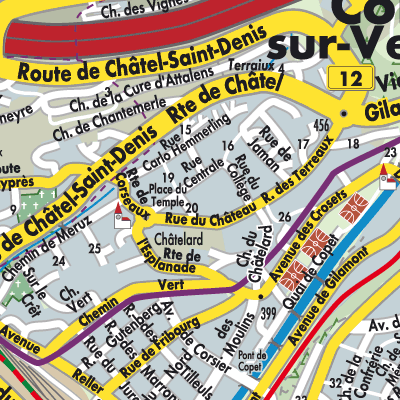 Stadtplan Corsier-sur-Vevey