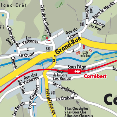 Stadtplan Cortébert