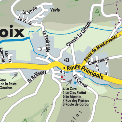 Stadtplan Courchapoix