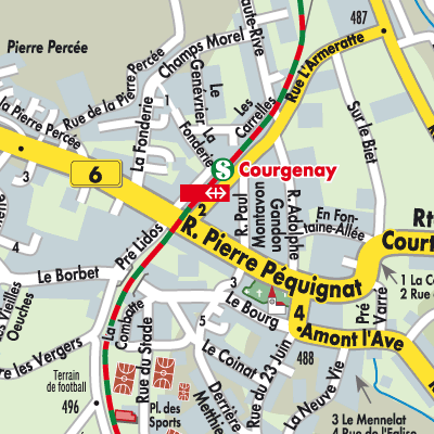 Stadtplan Courgenay