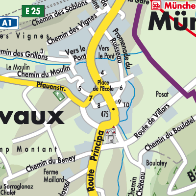 Stadtplan Courgevaux