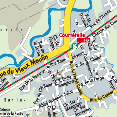 Stadtplan Courtételle