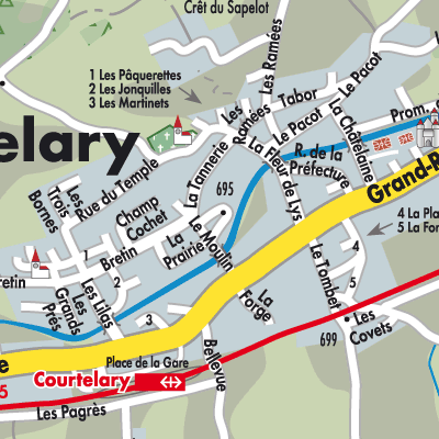 Stadtplan Courtelary