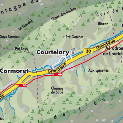 Courtelary Stadtpläne und Landkarten