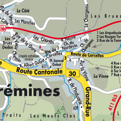 Stadtplan Crémines