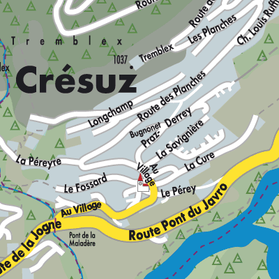 Stadtplan Crésuz