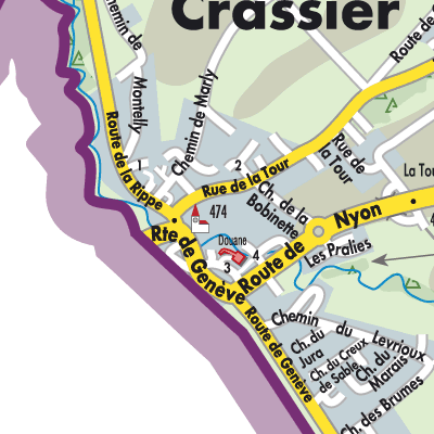 Stadtplan Crassier