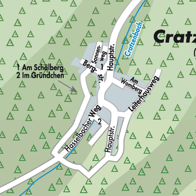 Stadtplan Cratzenbach