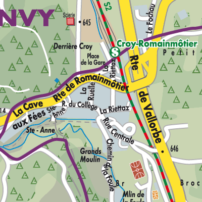 Stadtplan Croy