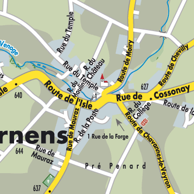 Stadtplan Cuarnens
