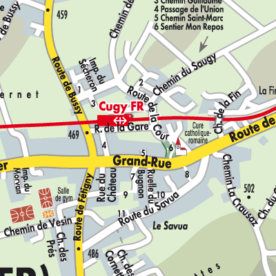 Stadtplan Cugy (FR)