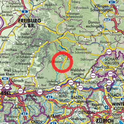 Landkarte Dachsberg (Südschwarzwald)