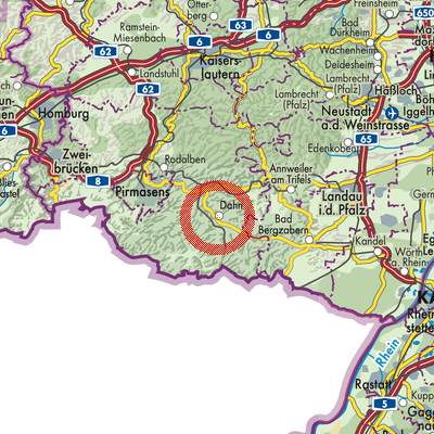 Landkarte Dahner Felsenland