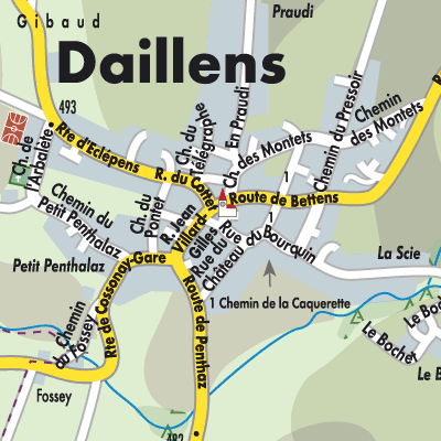 Stadtplan Daillens