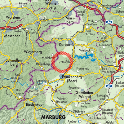 Landkarte Dalwigksthal