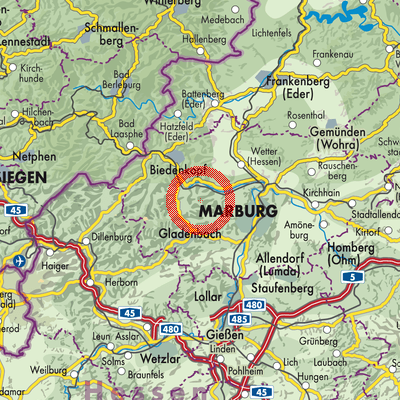 Landkarte Damshausen