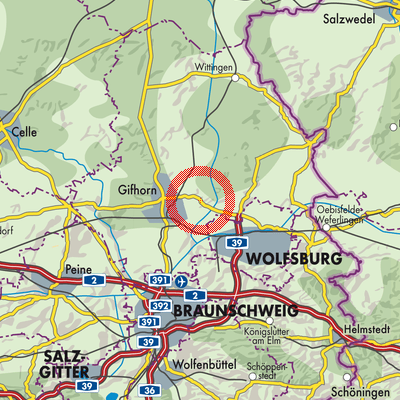 Landkarte Dannenbüttel