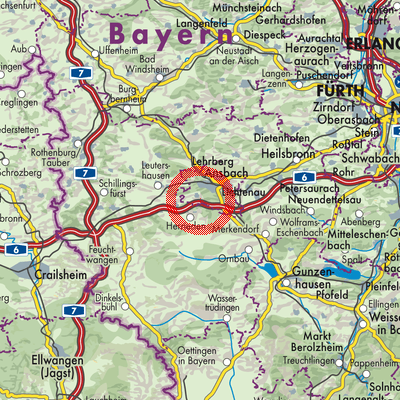 Landkarte Dautenwinden