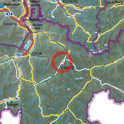 Davos - Stadtpläne und Landkarten