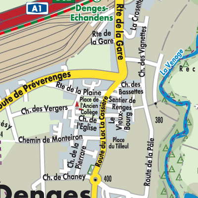 Stadtplan Denges