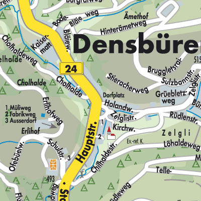 Stadtplan Densbüren