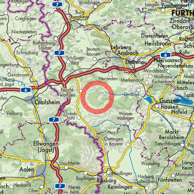 Landkarte Dentlein am Forst (VGem)