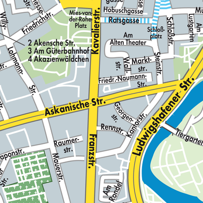 Dessau - Stadtpläne und Landkarten