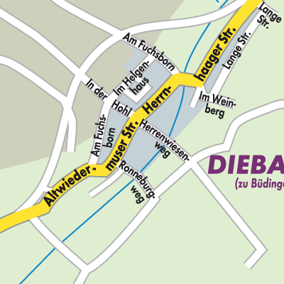 Stadtplan Diebach am Haag