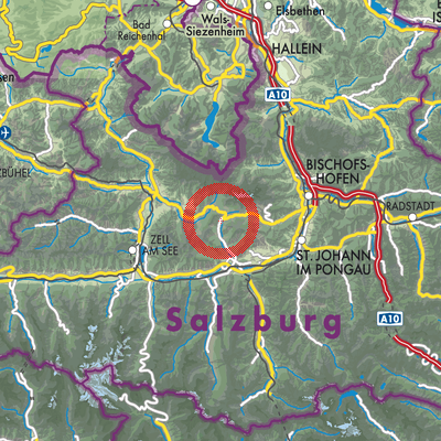 Landkarte Dienten am Hochkönig