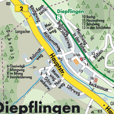Stadtplan Diepflingen